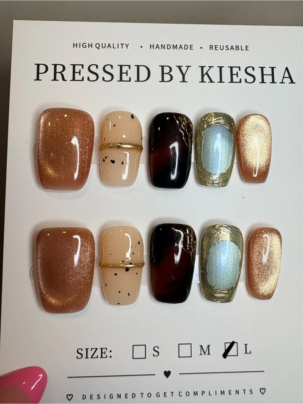 Neutral & Shimmer Press-On Nail Set